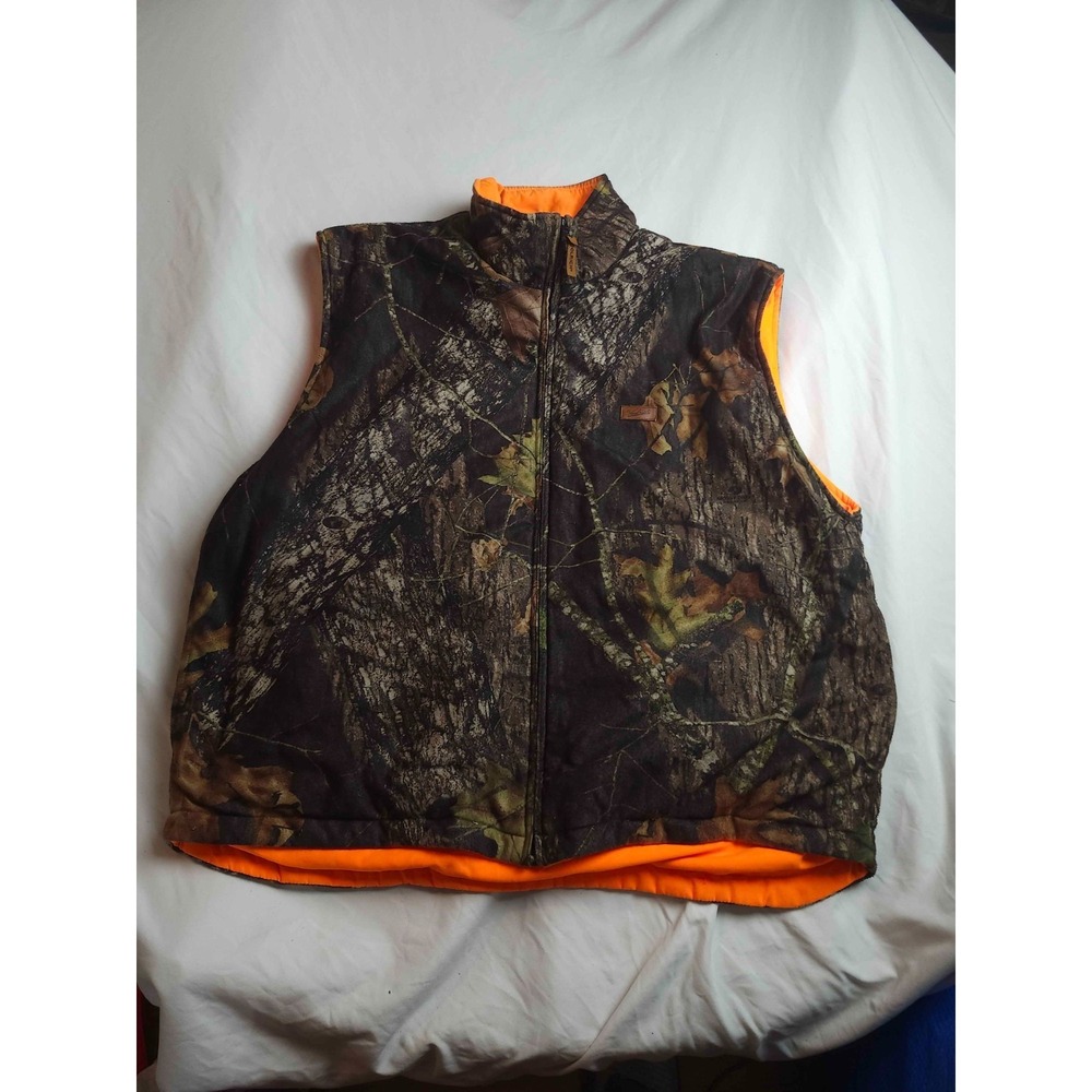 Vtg 90s Woolrich Puffer Vest Mens XL Camo Full Zip Hunting Winter Gorpcore Y2K
